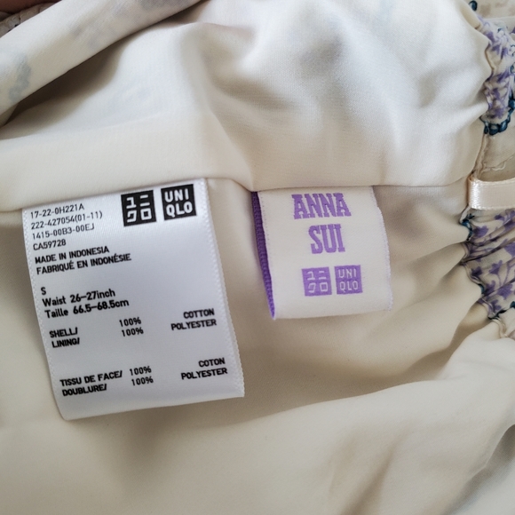 New Anna Sui Uniqlo Floral Maxi skirt with side pockets, size S - Picture 4 of 4